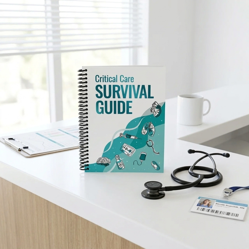 Critical Care Survival Guide - Workbook for Nurses APRNs Physicians & Respiratory Therapists- ICU Guide